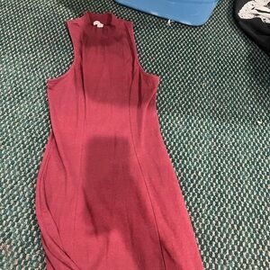 Tobi red turtle neck dress